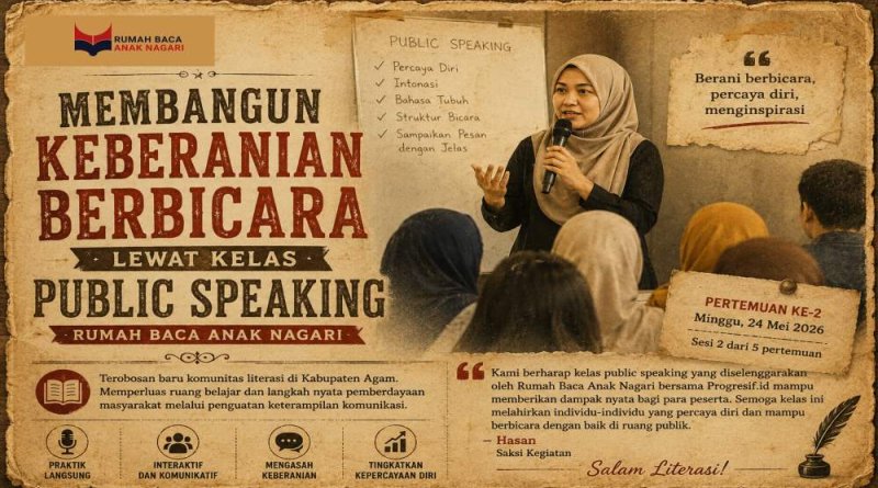 Membangun Keberanian Berbicara Lewat Kelas Public Speaking Rumah Baca Anak Nagari